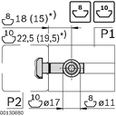 Joint de serrage rapide, N8, 90°, acier galvanisé