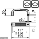 POIGNEE EN ETRIER 26X133X50 ESD