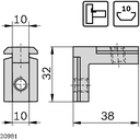 Inside bracket N10 R