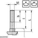 T-head bolt hs10-m8x20♥