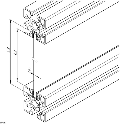 Slot profile 10 L=2000mm Grey