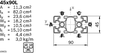 Profile 45x90L, L=6070-6170mm long