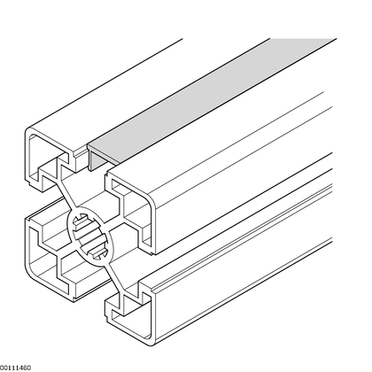 Cover profile N10 2000mm signal grey