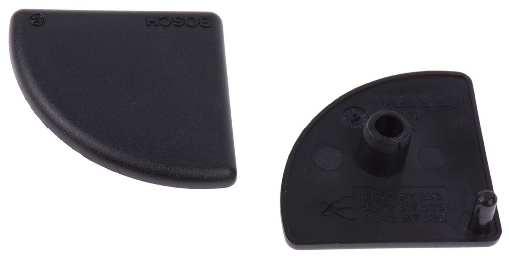 Cap cover 45x45L R, noir ESD