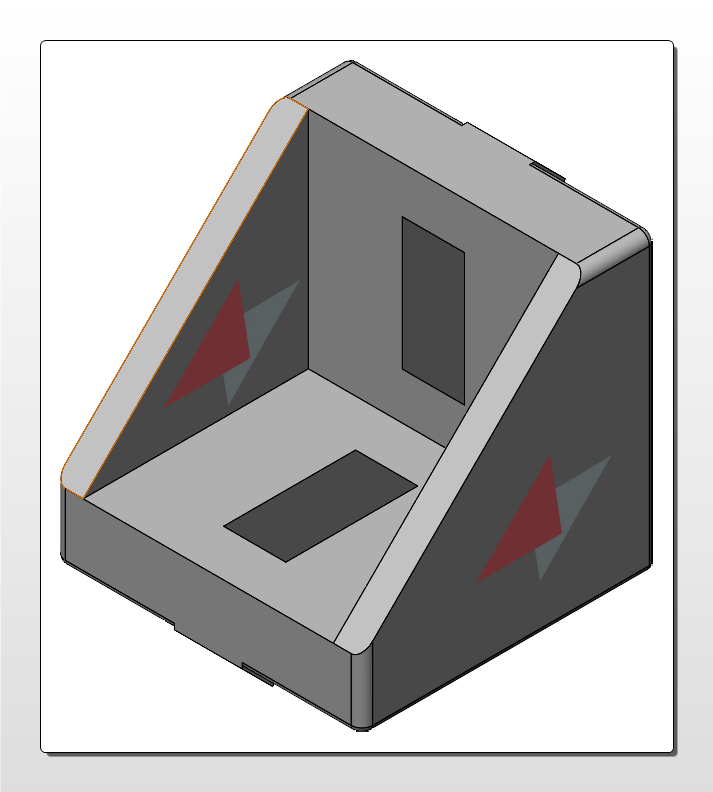 Équerre 45x45 à charge légère (light duty gusset)